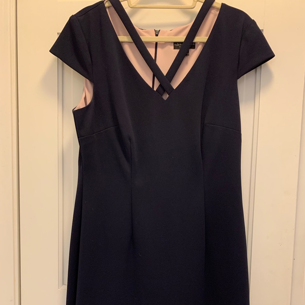 NAVY sleeveless Connected Apparel dress